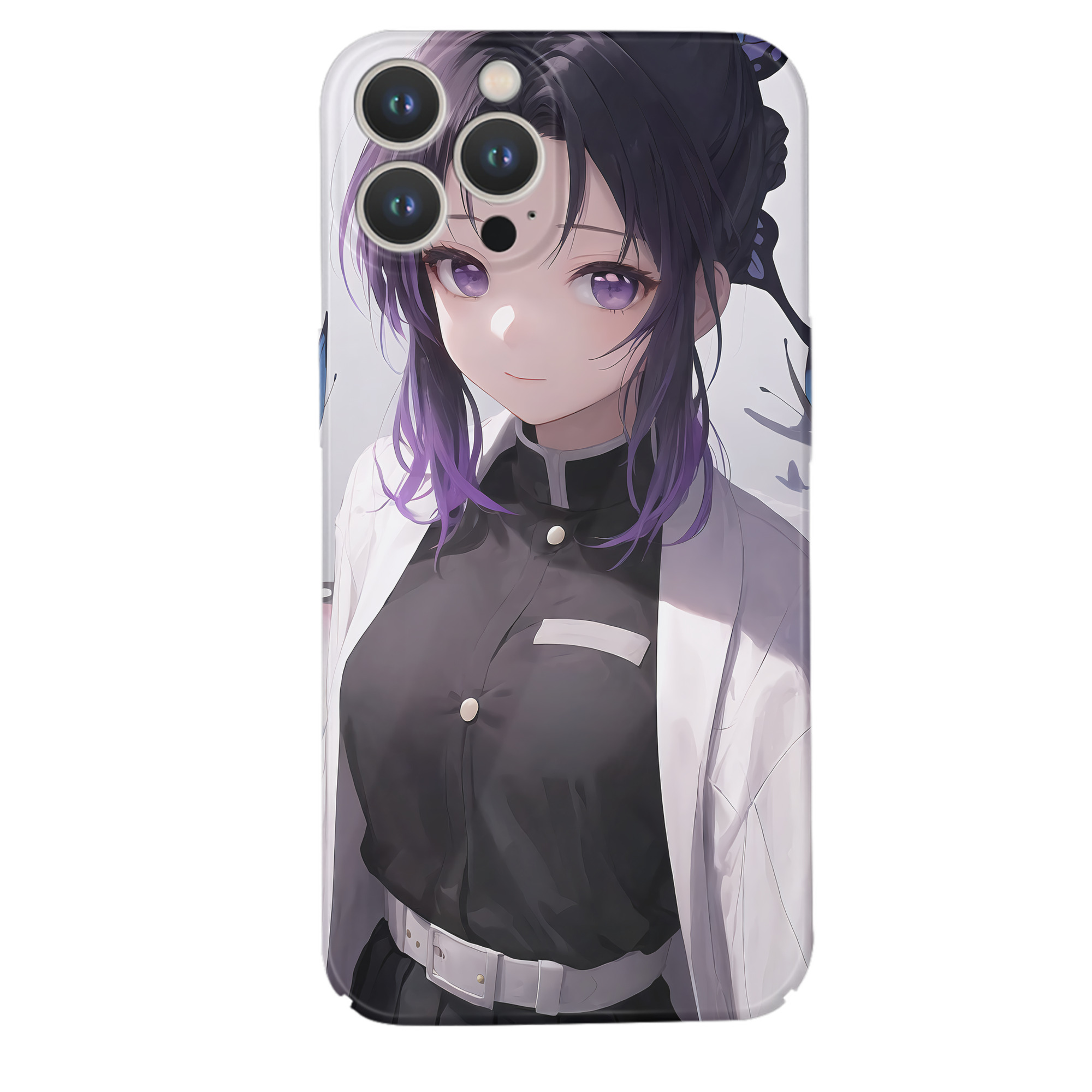（画像用） 鬼滅の刃（きめつのやいば）蟲柱-胡蝶 しのぶ／こちょう しのぶ Kochou Shinobu 【iPhone 14シリーズ対応】ハードケース